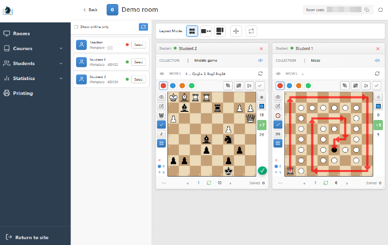 You see every student in real time